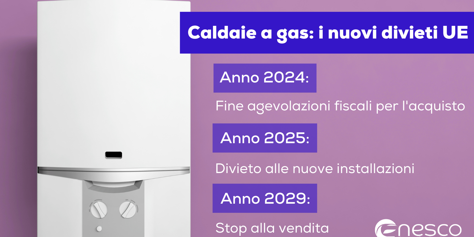 Stop caldaie a gas